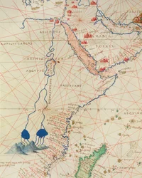 Part of Africa, from an Atlas of the World in 33 Maps, Venice, 1st September 1553 (detail)
